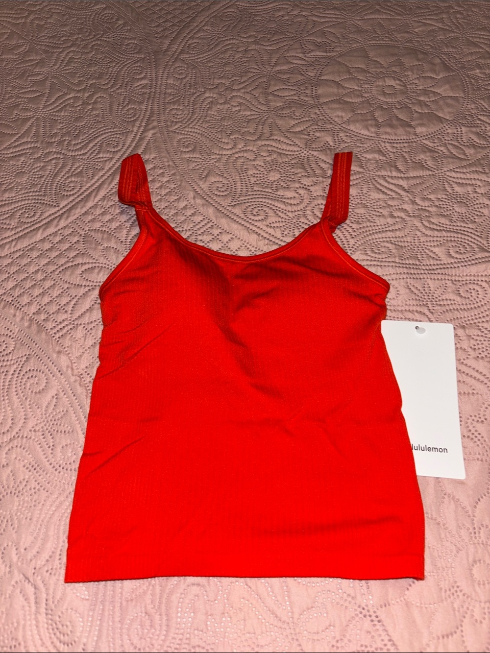 lululemon athletica Women's Bright Red Ribbed Camisole